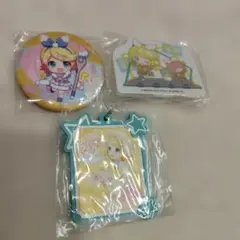 鏡音リン　プロセカ　サンリオ　雪ミク　缶バッジ　クリップ　ラバーキーホルダー