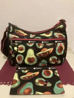 LeSportsac レスポートサック ショルダーバッグ ポーチ アボガド