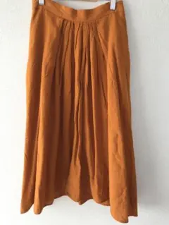 AMERIKAN HOLIC　麻　レーヨン混合　フレアスカート　フリーサイズ