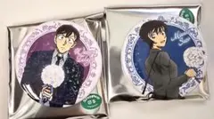 名探偵コナン　花束　高木&佐藤　缶バッジ