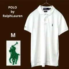 ポロバイラルフローレン 現行タグ ポニ刺繍入り 半袖 ポロシャツ ホワイト SP