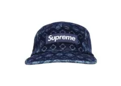 Supreme Flocked Denim Camp Cap 