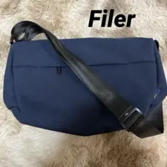 美品⭐︎Filer フィレール 撥水加工 ショルダーバック 男女兼用 ネイビー