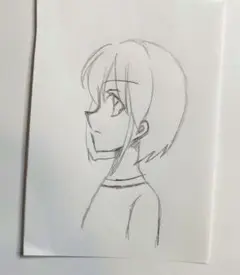 オリキャラ　手描きイラスト　アート
