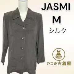 お買得【新品未使用】JASMI ジャスミ シルク 100% ブラウス シャツ長袖
