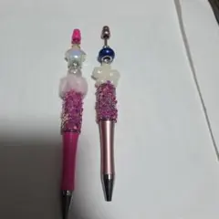 装飾付きボールペン2本セット