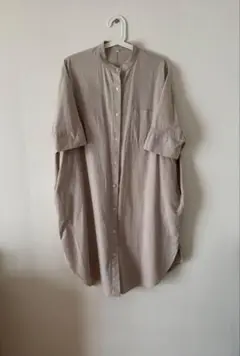無印良品　スタンドカラーワンピース