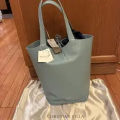クリスチャンヴィラ　エメラルドグリーンバック　新品未使用　イタリア　レザーバック