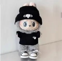 【２点セット】labubu 着せ替えお洋服 alo アロ ブラック