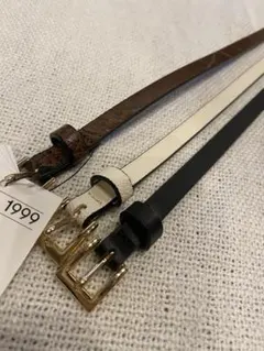 【新品】H&Mレザーベルト3本セット（ブラウン・ホワイト・ブラック）