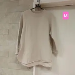 美品♥裏起毛トレーナー　ベージュ　レディース　し