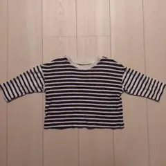 11 UNIQLO BABY　ボーダー柄長袖Tシャツ 90