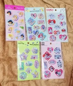 【5点セット】ディズニー　 ウォーターシール　カプセルシール