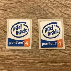 【2枚セット・未使用品】Intel Pentium 4 エンブレムシールのサムネイル