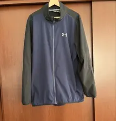 2XL UNDER ARMOUR ウィンドブレーカー ネイビー/グレー