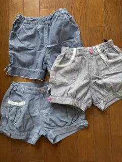 デニム　ハーフパンツ 3点セット