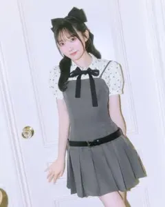michellmacaron モノグラムプリーツワンピース