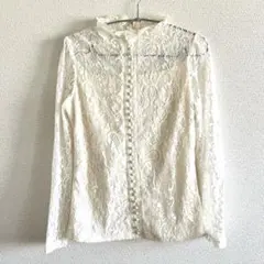 美品　総レース 長袖　トップス　春夏