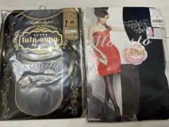 黒　ストッキング　２枚セット　エビちゃんデザイン　福助　tutu anna