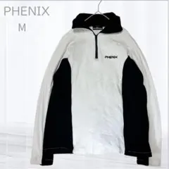 フェニックス PHENIX 長袖ジップアップ 襟元厚い 白と黒のバイカラーのサムネイル