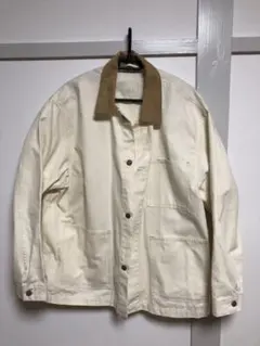 ▪️GUコーデュロイ襟 アイボリージャケット