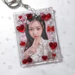 B8 トレカ ケース デコ トレカキーホルダー レジン さくらんぼ 赤 チェリー