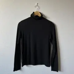 【GU】ソフトリブタートルネックT(長袖)(ややスリム)