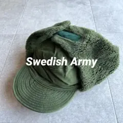 スウェーデン軍 ウィンター フライヤーズキャップ フライトキャップ 帽子 カーキ