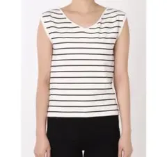 マーキュリーデュオ バックリボンVネックニット