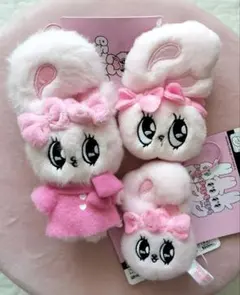 ★新品★エスターバニー ホリデーマフラーマスコット ミニフェイス バッジ 3点