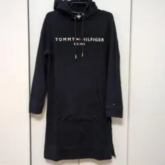 TOMMY HILFIGER フード付きワンピース ネイビー