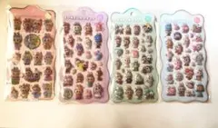 ラブブボンボンドロップシール3枚 ぷくぷくオーロラシール1枚セット