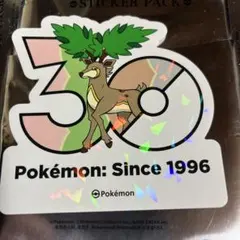 メブキジカ　韓国限定　ポケモン　30周年　ステッカー　シールのサムネイル