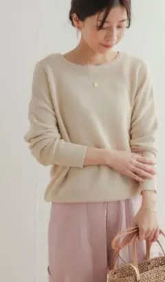 URBAN RESEARCH DOORS　コットンボートネックガーターニット