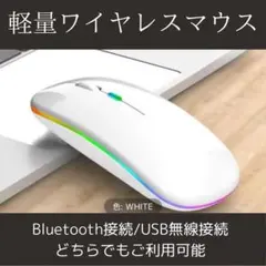 Bluetooth+USB無線2.4Ghz ワイヤレスマウス　ホワイト 白