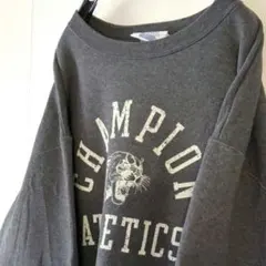 チャンピオン アスレチックス スウェット L グレー 灰色 古着
