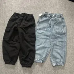 【未使用品】GU 男の子 女の子　パンツ　ジョガーパンツ 120cm 2枚セット