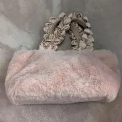 ピンクファー ハンドバッグ
