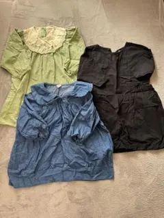 90 女の子 春服 3点まとめ売り 韓国子ども服 ナチュラル ワンピース