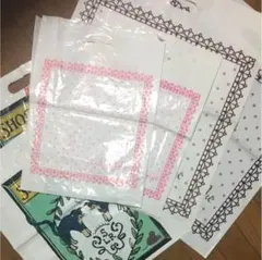 ショップ袋 ビニール  6枚セット まとめ売り