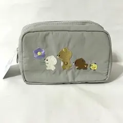 【新品】Rilakkumaキャラクターのグレーポーチ