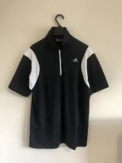 adidas　ゴルフウェア　半袖　ハーフジップ
