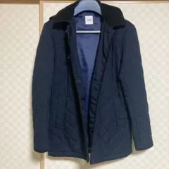 タケオキクチ 2way キルティングコート 中綿 フード 青紺 L