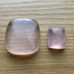 淡いピンク スクエア形状 ローズクォーツルース