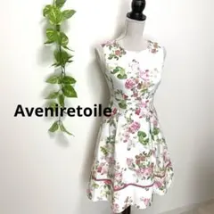 アベニールエトワール✨レディース♡ワンピース ノースリーブ 花柄（36）上品のサムネイル