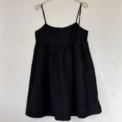 バック レースアップ キャミソール バックシャン ミニワンピース 体型カバー