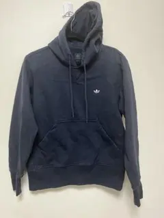 adidas 80s 90s 黒タグ裏起毛パーカー　トレフォイサイズL ネイビー