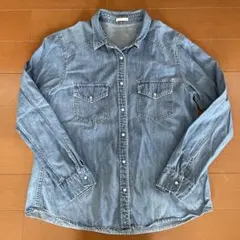 GU デニム長袖シャツ Mサイズ