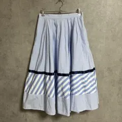 noela ノエラ　ボトムス　スカート　ストライプ　水色　ブルー
