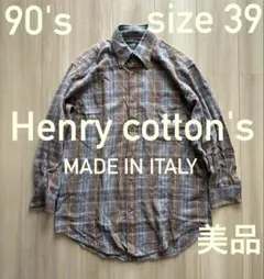 イタリア製 Henry cotton's ヘンリーコットンズ BDシャツ 美品のサムネイル